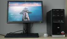 Komputer HP Pavilion E8400/GT710/8GB/WiFi/SSD240GB/Win10 +monitor  24"