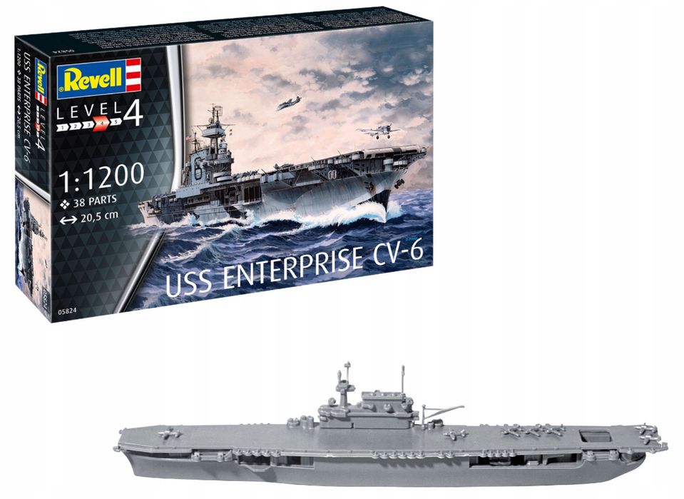 Model do sklejania Revell 05824 USS Enterprise CV-6