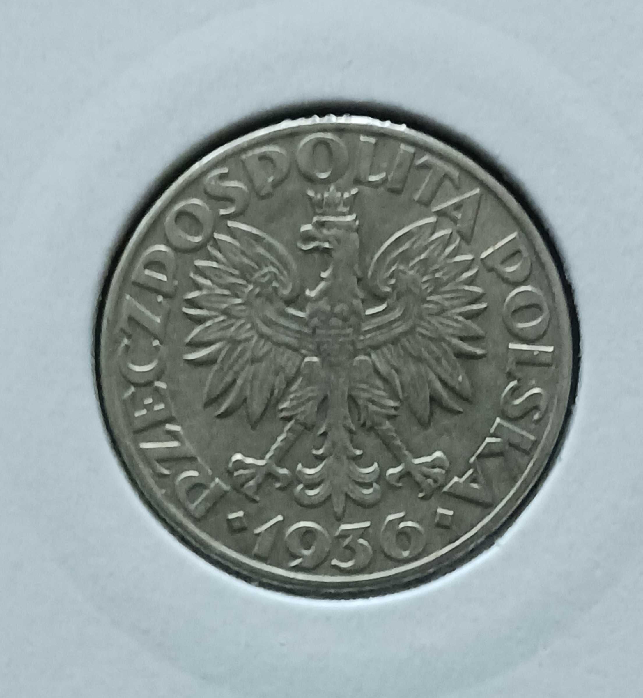 2 zł Żaglowiec - 1936 r. - nr. 5 - Super - srebro