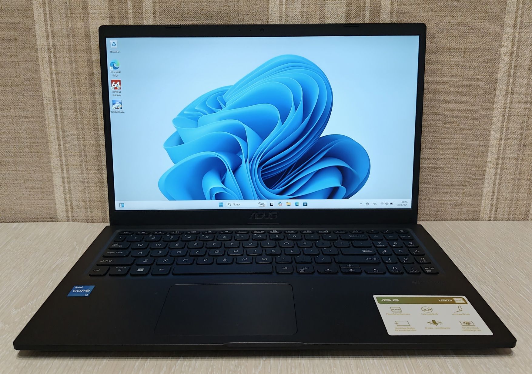 Asus VivoBook 15,6" FHD IPS, Core I3 1115G4, 12GB DDR4 128 SSD+1TB HDD