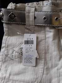 джинсы со стразами белые 100гр, махровый халат 9, 10 лет