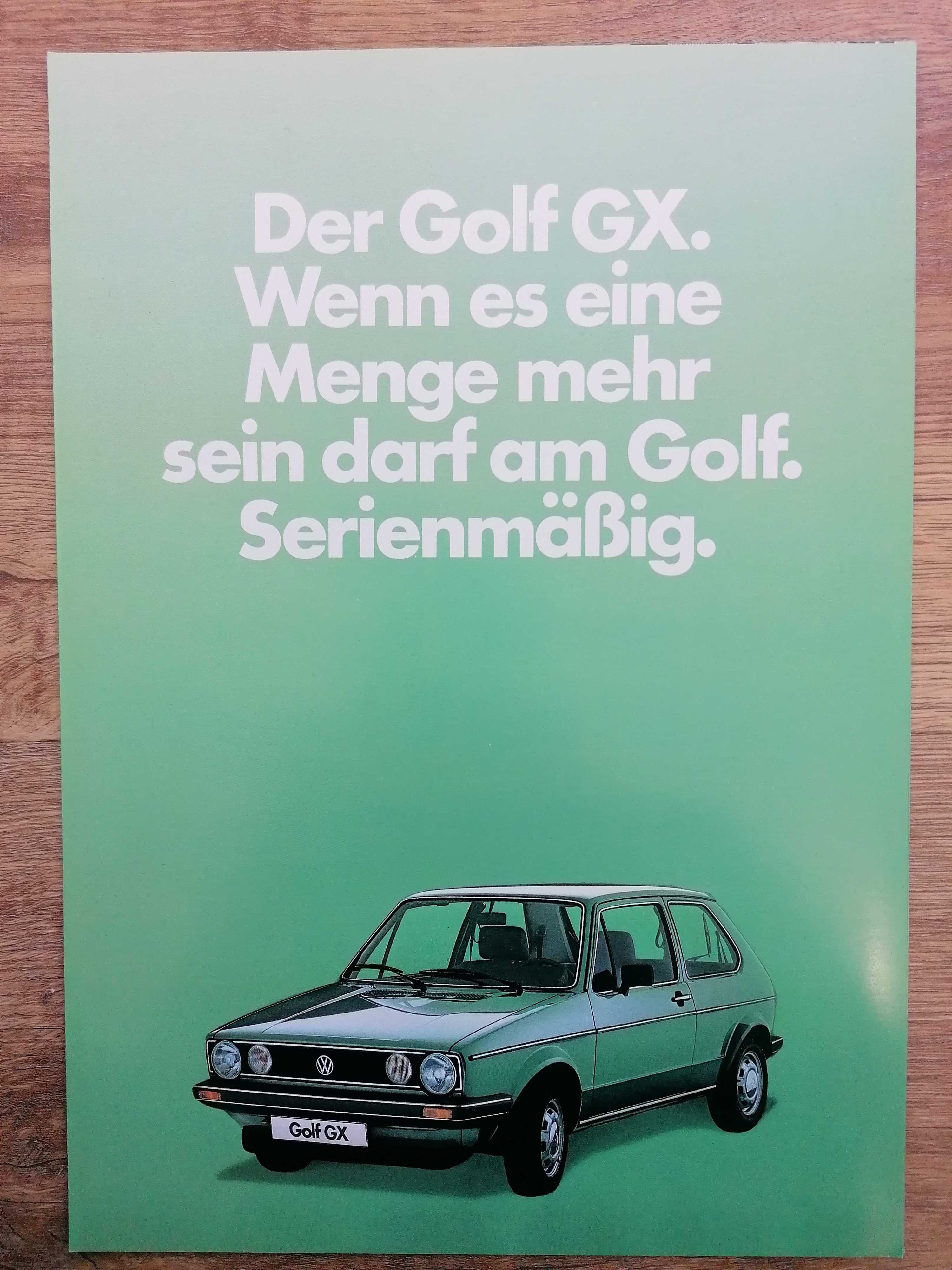 Prospekt VW Golf I GX