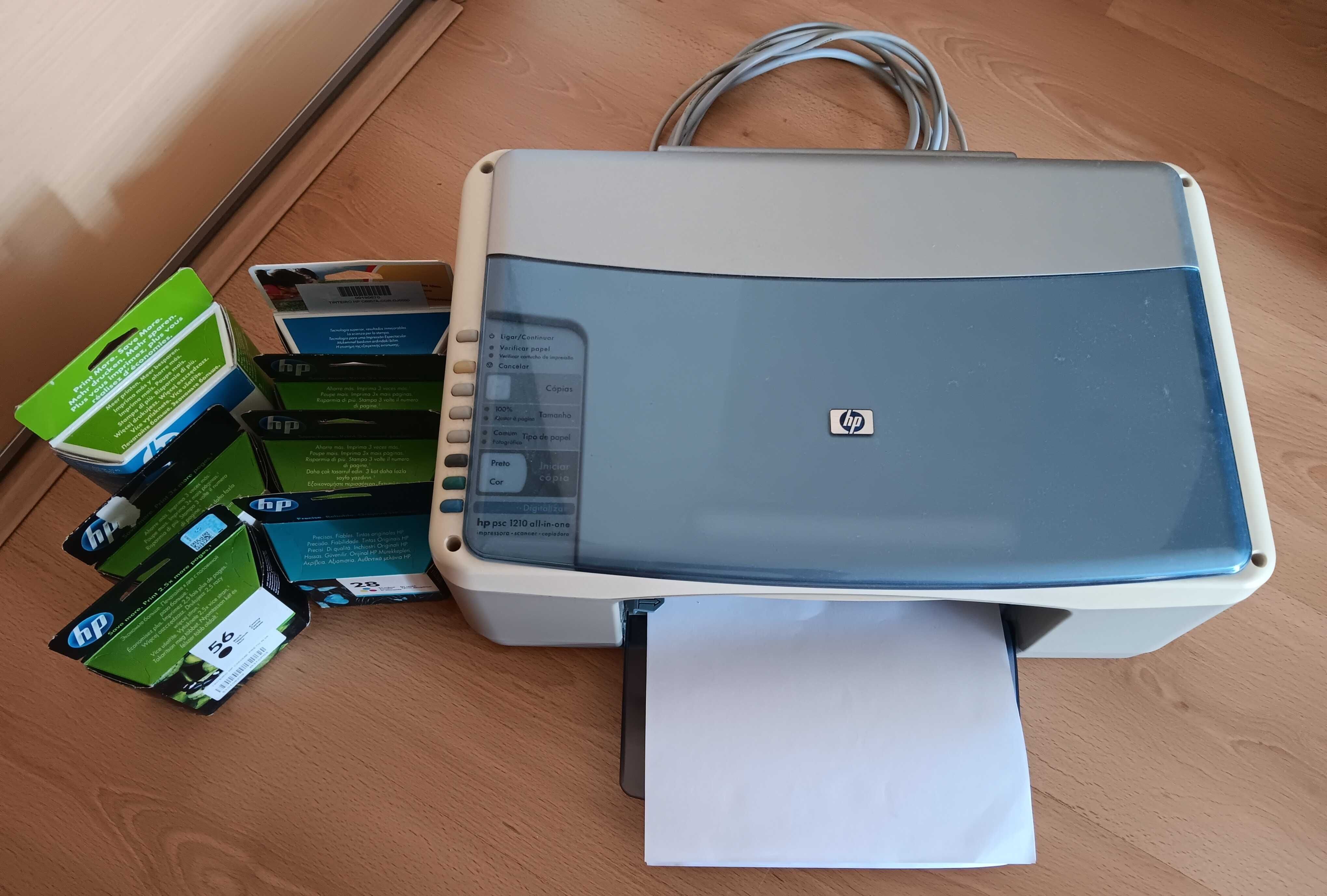 HP psc 1210 all-in-one + 6 tinteiros NOVOS
