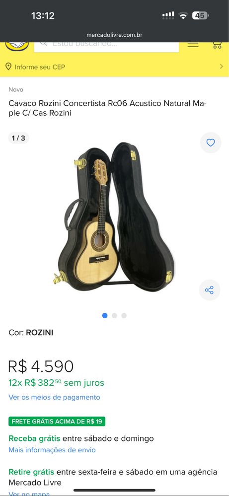 Cavaquinho rozini raridade cavaquinho concertista