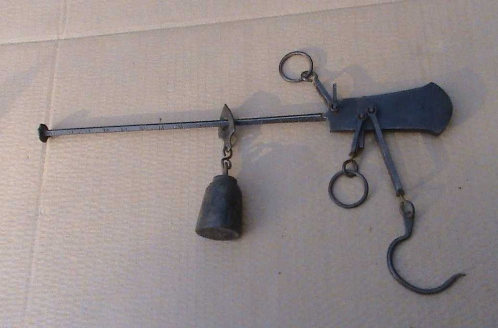 Zabytkowa waga wisząca - Sygnowana - Duża Rzadkość