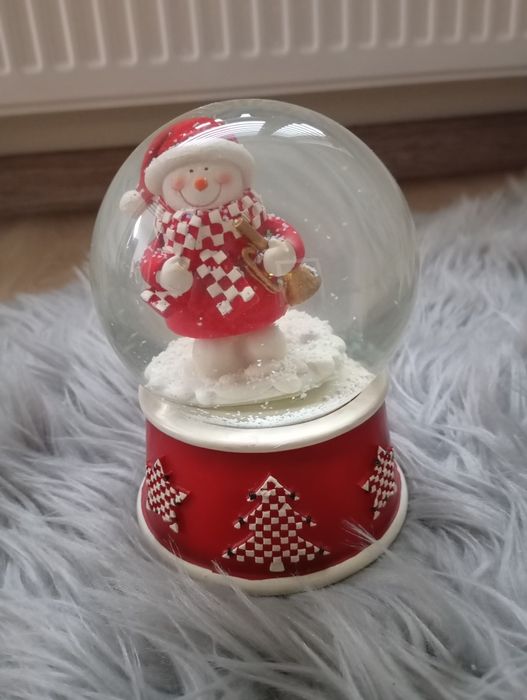 Kula śnieżna pozytywka nakręcana muzyka śnieg