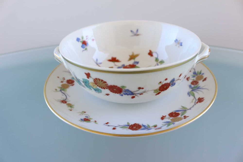 Chávena Consomé com Prato Coleção Rock Garden Vista Alegre 1980