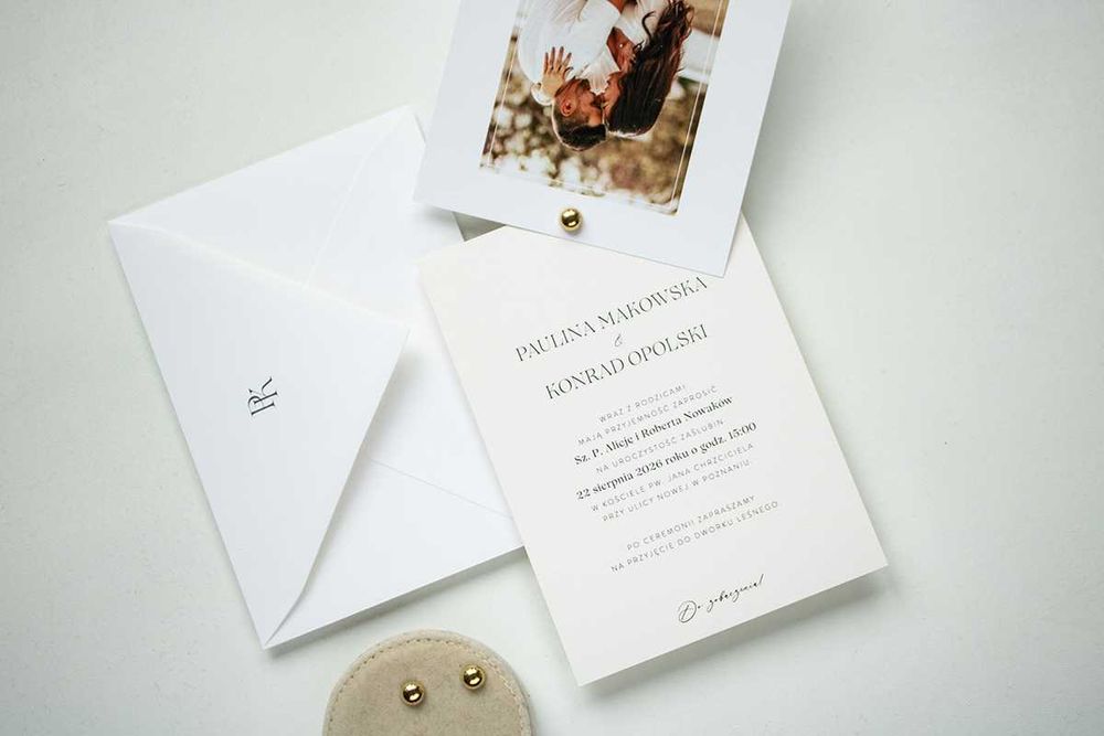 Zaproszenia ślubne ze zdjęciem, wesele, ślub, papeteria ślubna