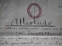 Documento Manuscrito selado: 'Attestado'  Ano  1901