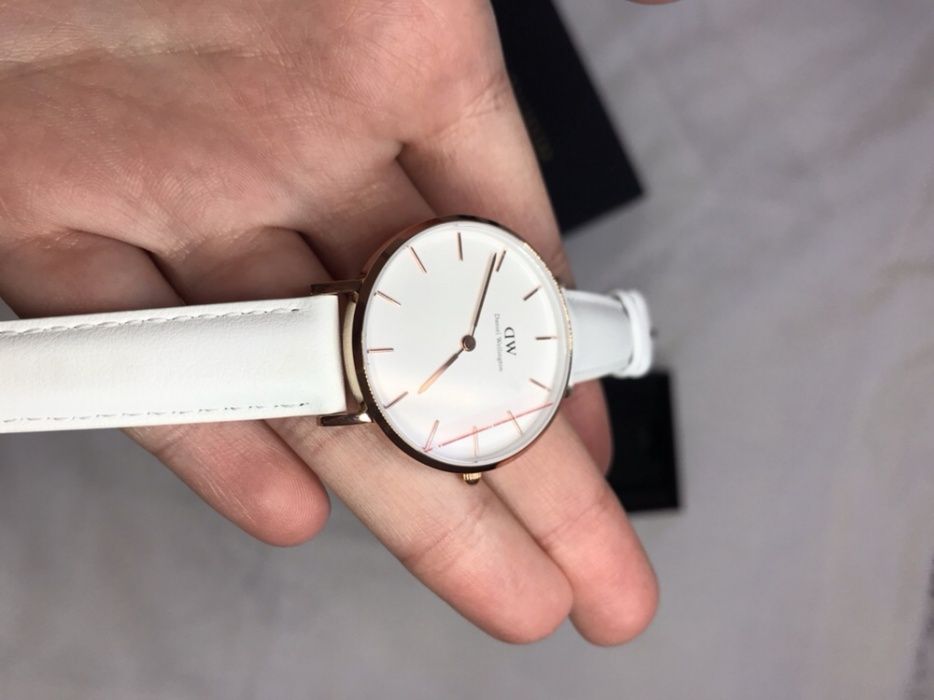 Zegarek daniel wellington orginalny nowy biały skórzany unisex