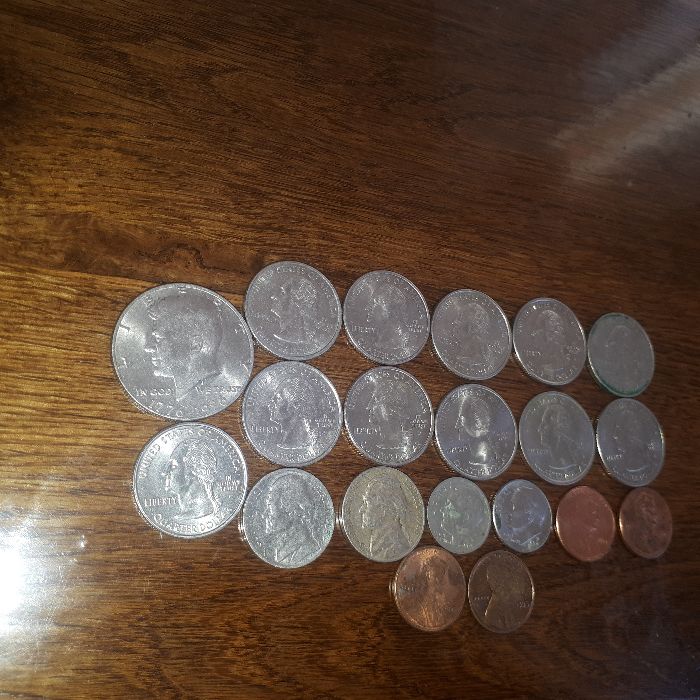Monety z USA - Half, Quarte - dollar, Five cents, One dime, One cent