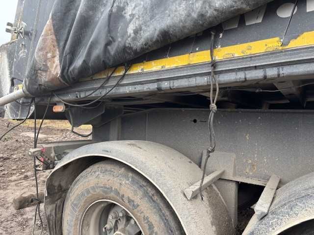 Naczepa aluminiowa Wielton, patelnia, wywrotka, uszkodzona,