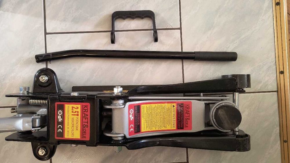 Podnośnik nisko profilowy hydrauliczny, żaba, jak nowy, 2,5 Tony