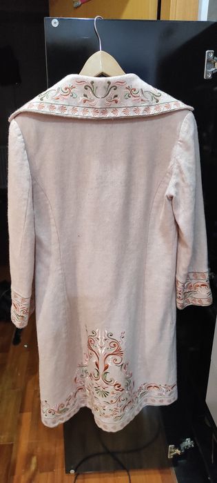 Casaco 3/4 de fazenda rosa bordada XL