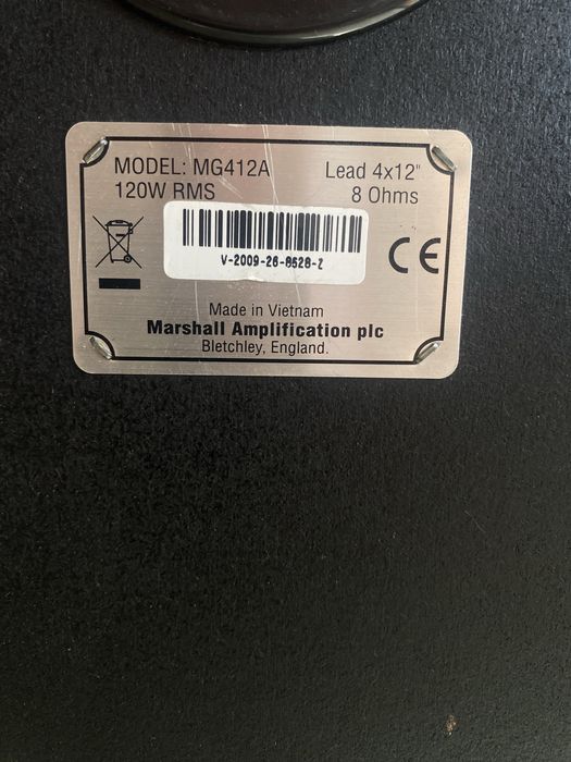 Marshall AVT150H Valvestate 2000 + MG412A 4x12 + Footswitch Original