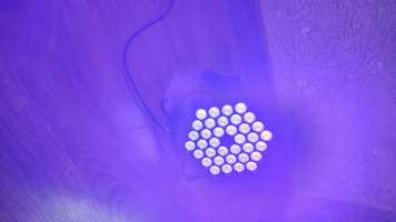 Lampa sceniczna UV, DMX 512, dyskotekowa 18W