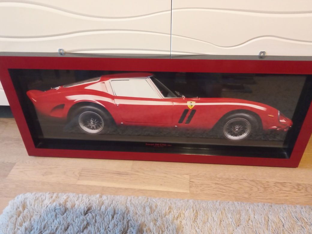 Zdjęcie w szkle Ferrari 250 GTO w ramie.