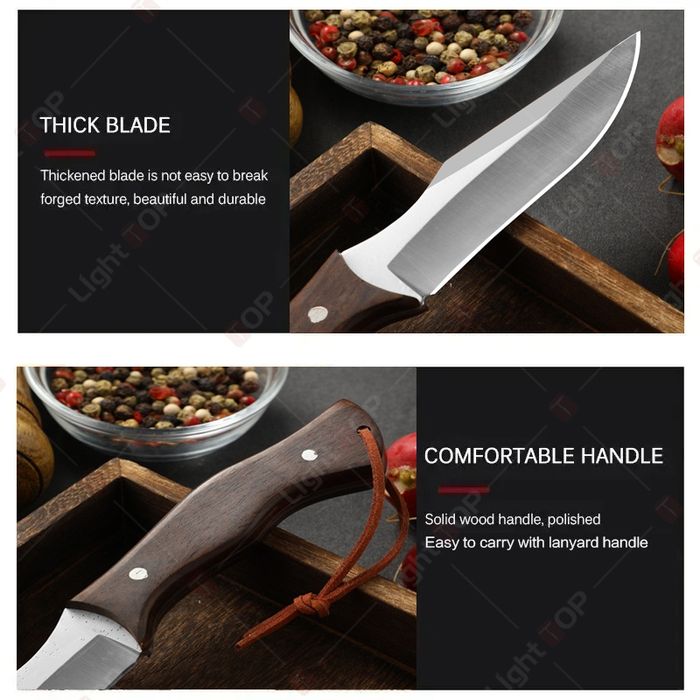 Nóż ze stali nierdzewnej tasak kuchenny do krojenia finka