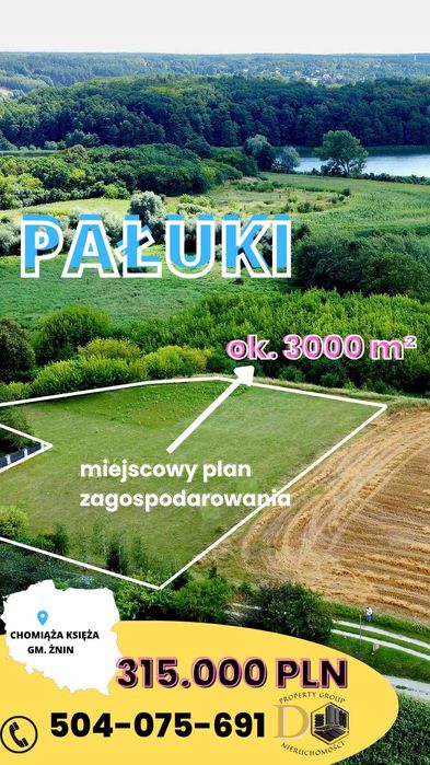 Działka widokowa na jezioro Ostrówieckie. 3000 m², mpzp.