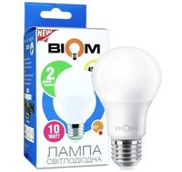 Свiтлодiодна лампа Biom  10W A60 E27 4500К матова