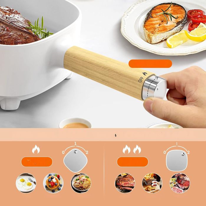 Eletryczny Garnek do gotowania na parze z parowarem Patelnia Hot Pot