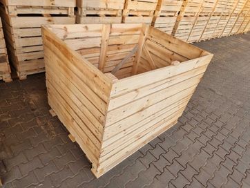Skrzynia Skrzyniopaleta drewniane do Warzyw Nowe Kuj-Pom 120x160x120