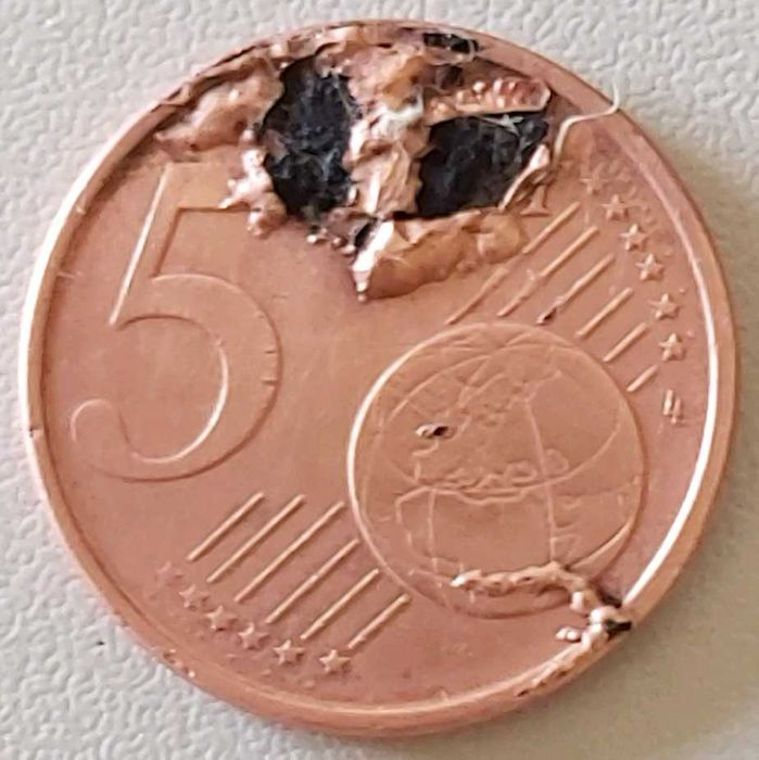 5 Cêntimos de 2007 de Portugal com Defeito Cunhagem