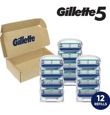 Gillette 5 Mens Razor Blade Refills, 12 шт