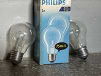 2x Phillips E27 75W