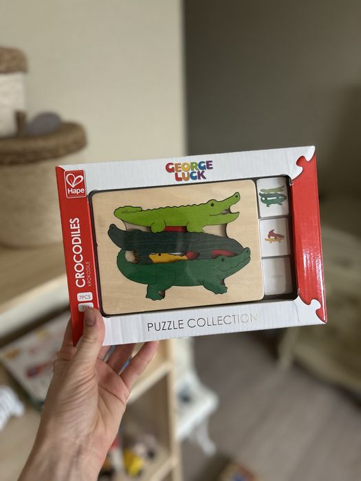 Пазл  крокодили Hape George Luck Krokodile