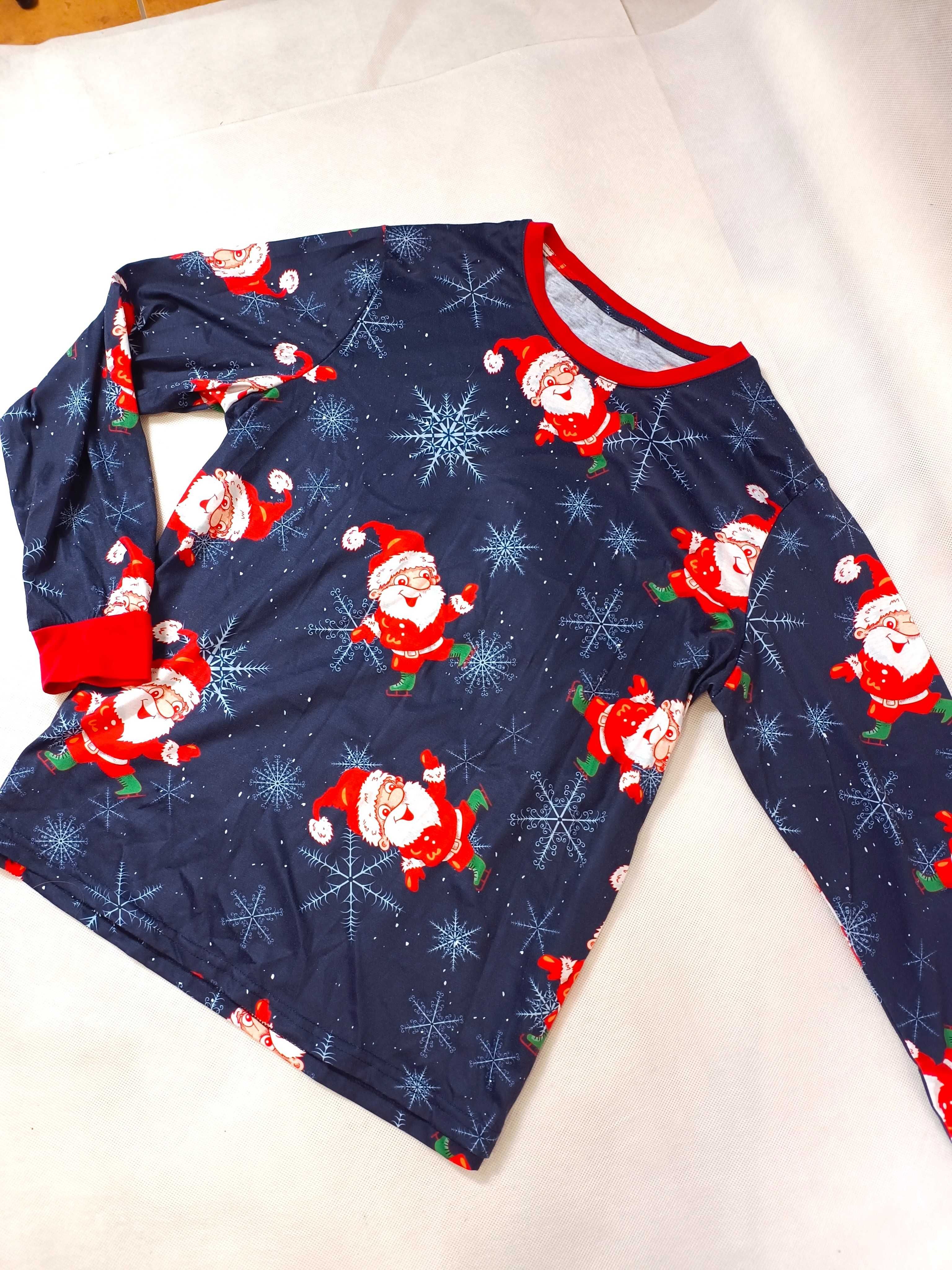 Góra od piżamy bluza świąteczna młodzieżowa mikołaj święta S 164 170