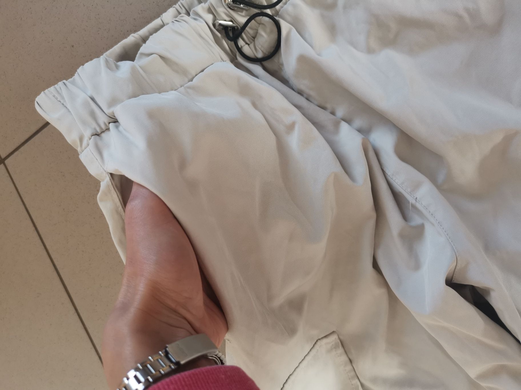 Joggery bojówki damskie ze ściągaczami wysoki stan r 40