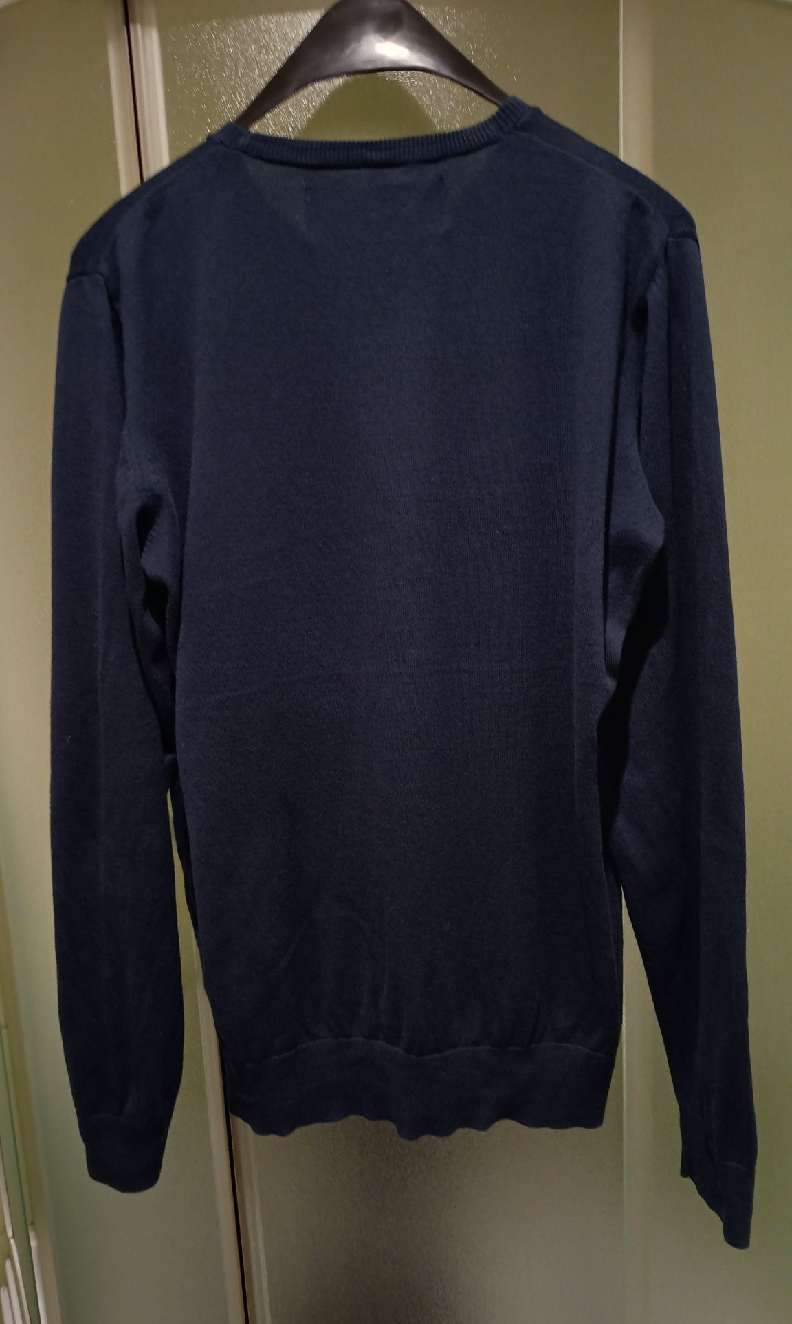 Męski brytyjski cienki sweter / bluza bawełniana, 100% Bawełna, L/XL