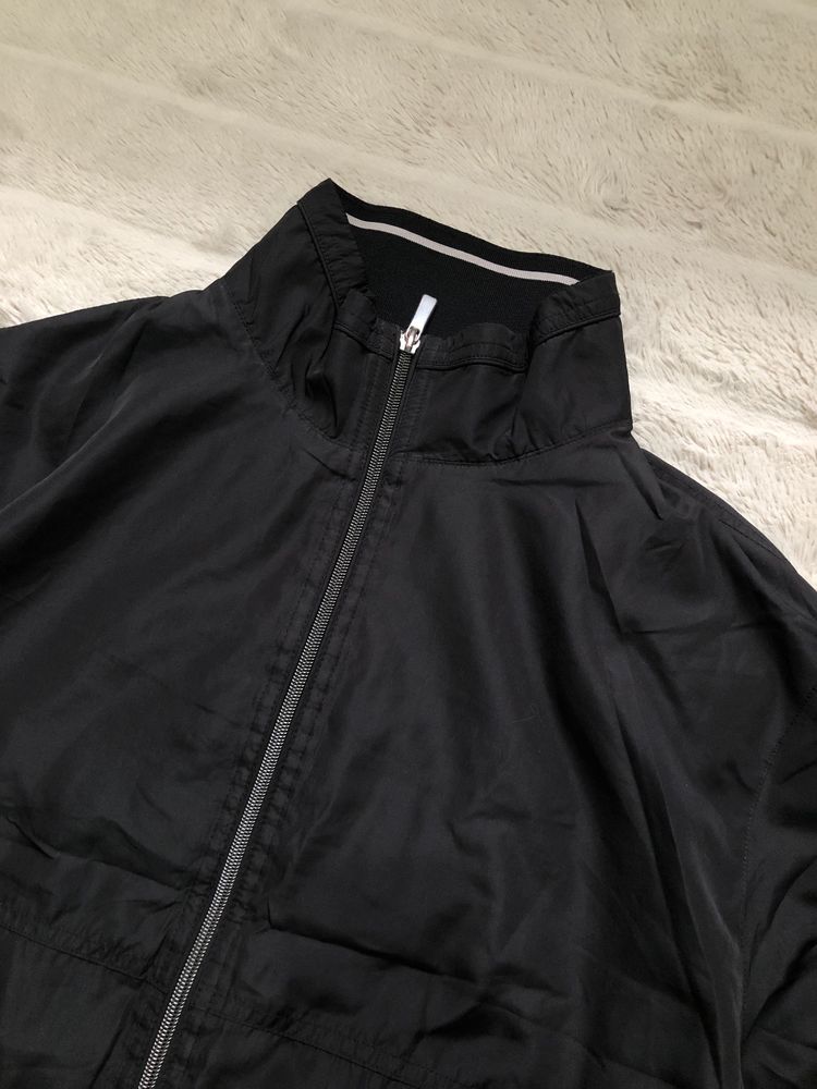 ZARA BASIC (L) BLACK JACKET мужская ветровка куртка курточка черная ор
