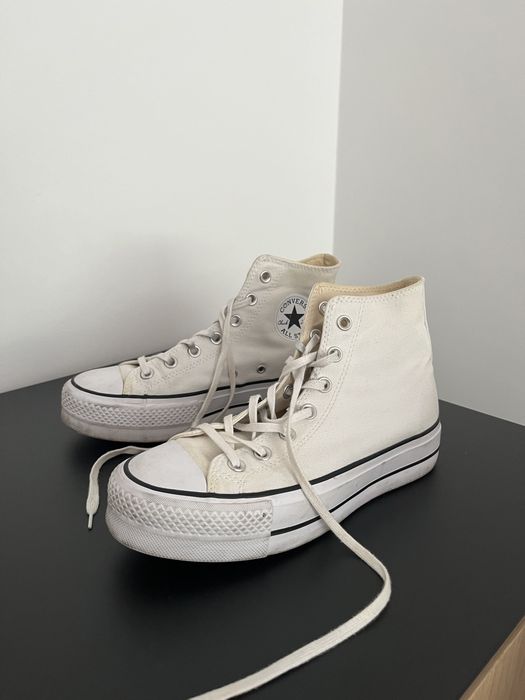 Converse plataforma brancas