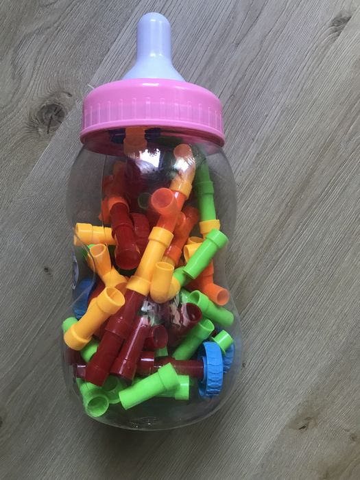 Klocki konstrukcyjne rury wodne złączki 90elem.