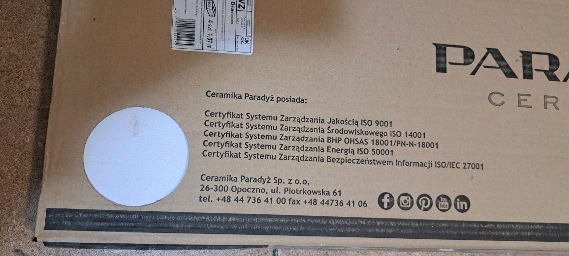 Paradyż Elegant surface bianco 
Paradyż Elegant surface bianco ściana
