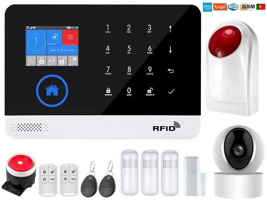 Alarme Tuya sem Fios + Camera+Sirene GSM/WiFi Android/iOS PT (NOVO)