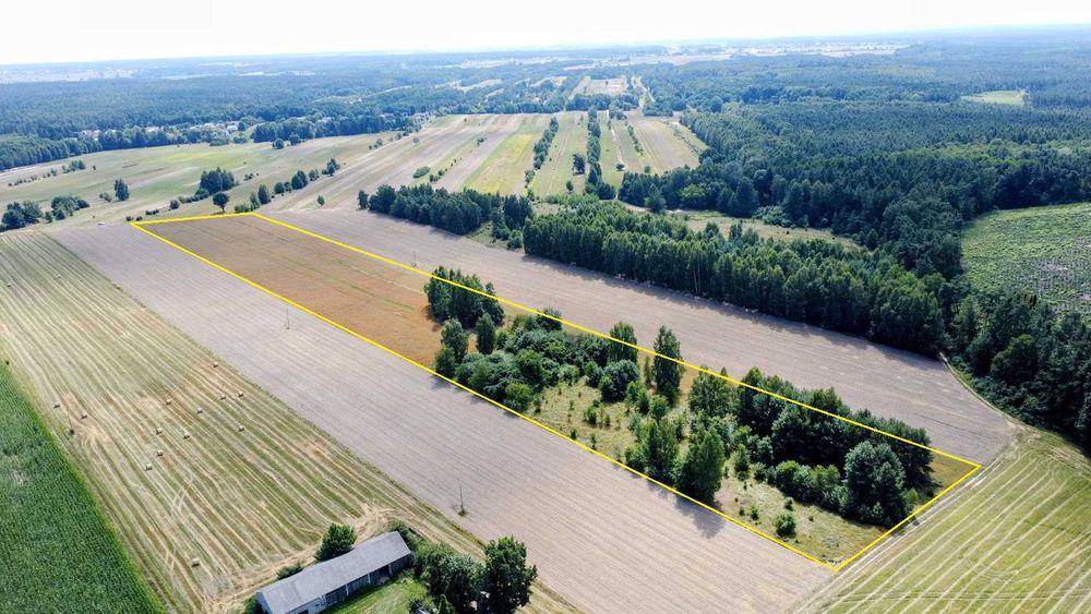 Działka 2,5 ha przy lesie – część pod zabudowę zagrodową, blisko S17