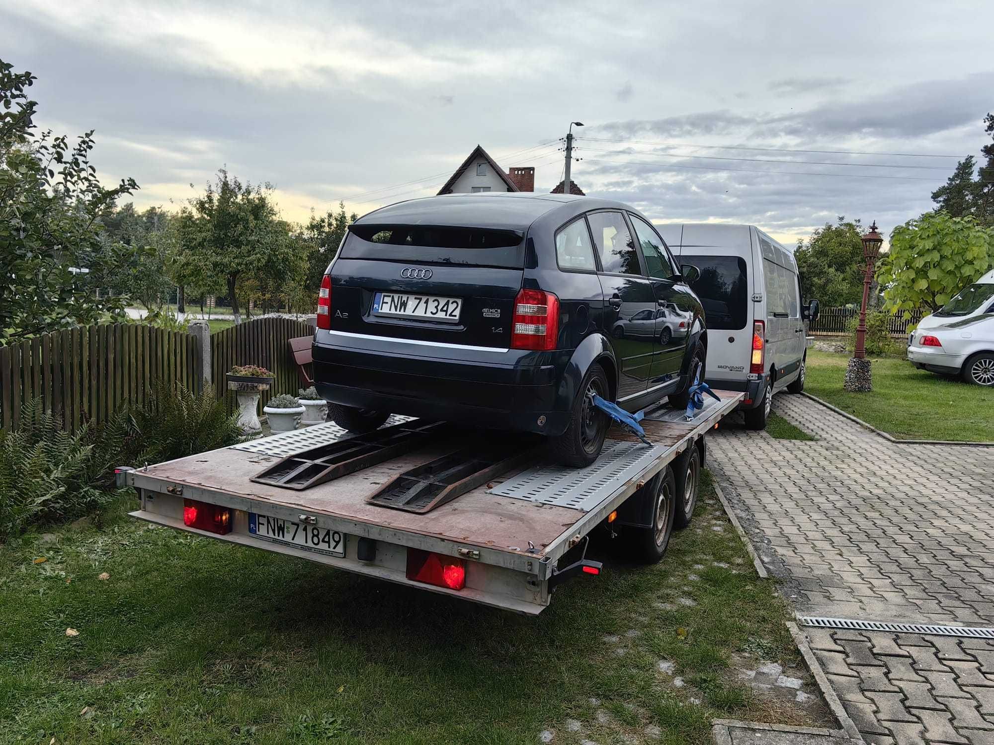 Laweta Przyczepa przyczepka 5m na 2 osie auta dmc 2700kg NAJAZDY BURTY