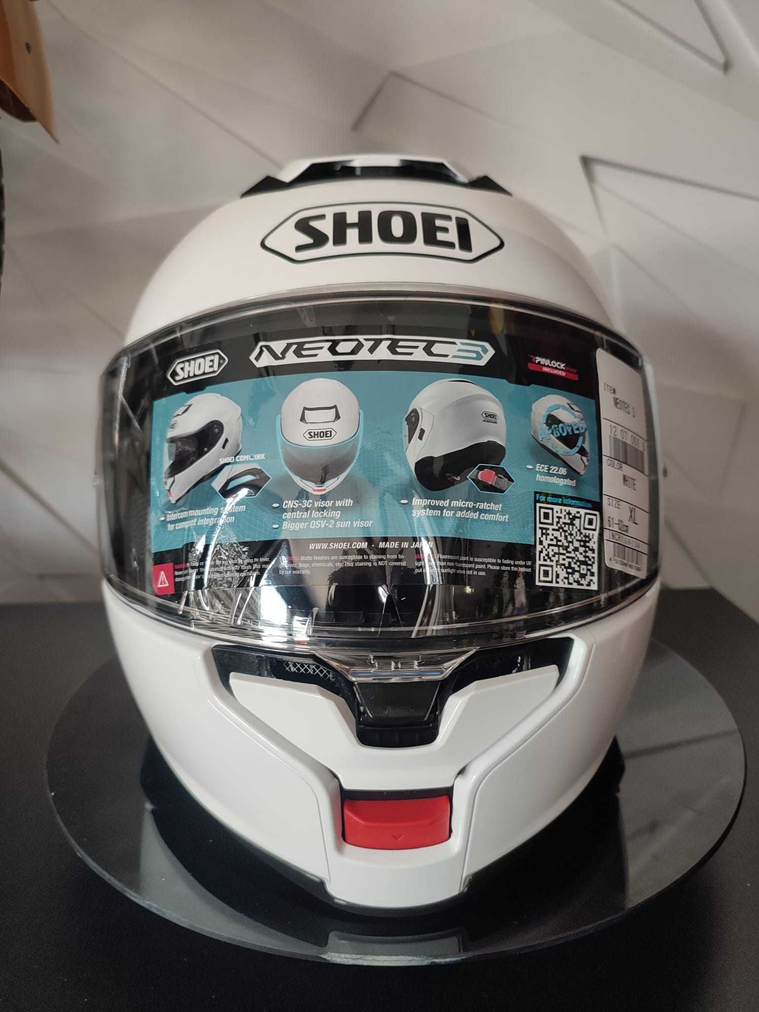 Kask szczękowy Shoei NEOTEC3 White 'XS 'S 'M 'L 'XL '2XL NOWOŚĆ!