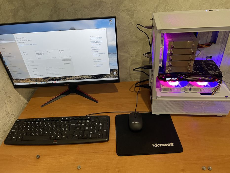 Увага Акція ,Ігровий пк ,rx 570 4gb,i5 9400,16 опери, ссд і блок  500