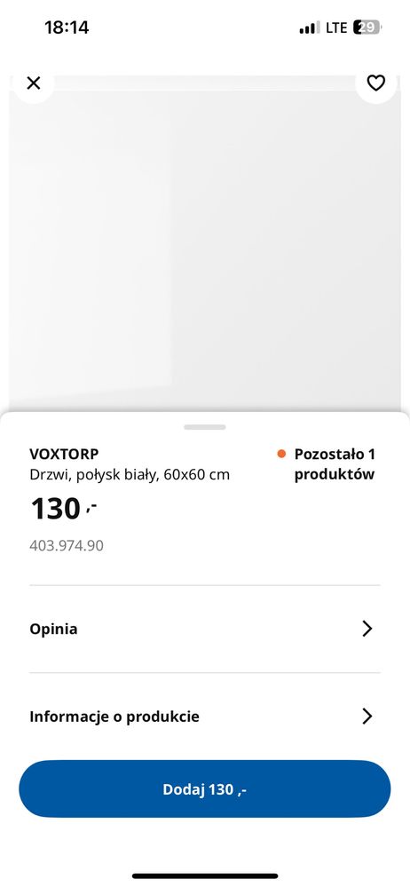 Front voxtorp ikea 60x60 nowy!