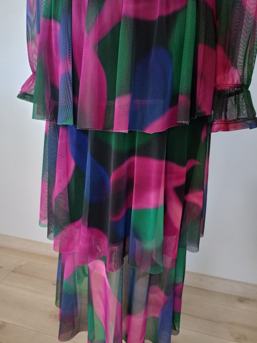 Suknia Maxi tiulowa
