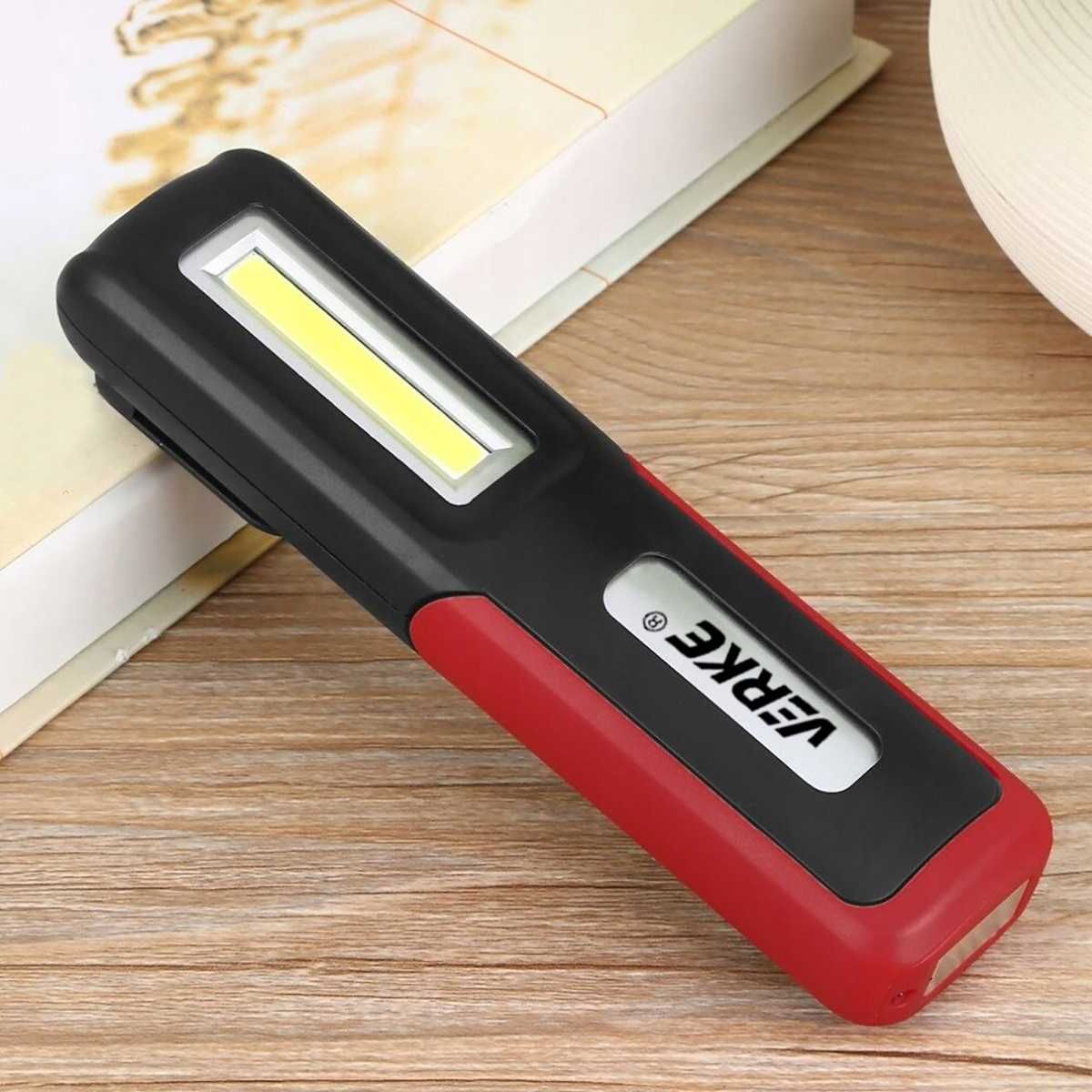 Latarka Akumulatorowa Warsztatowa Robocza LED COB Z Magnesem HAK USB