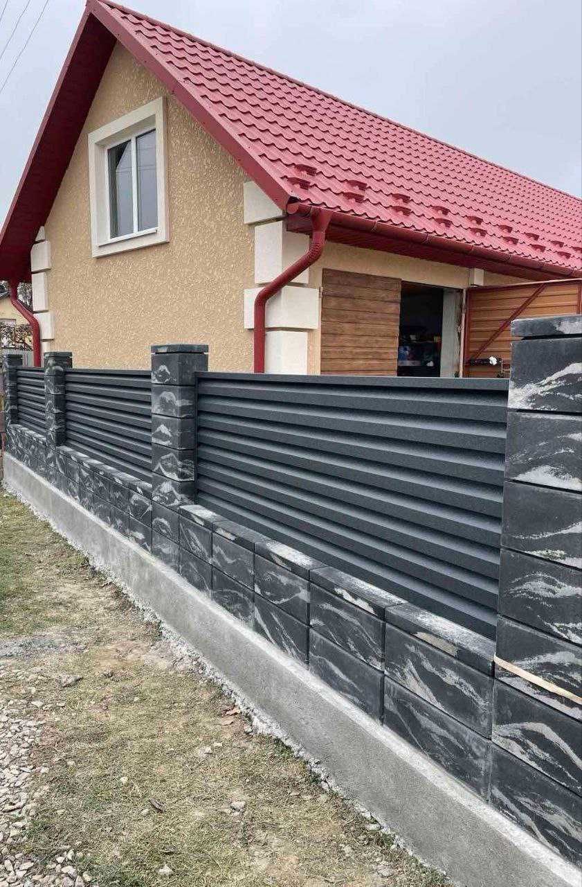 Бетонные блоки для забора Вышгород — купить с доставкой