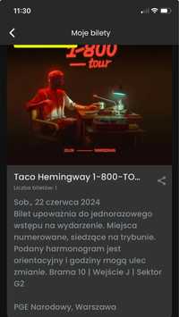 Bilety na Taco Warszawa koszt biletu jest niższy od ceny nominalnej