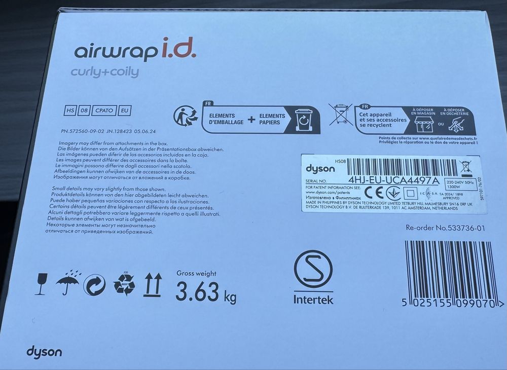 Suszarko-lokówka DYSON hs08 Airwrap I.D. Curly+Coily
