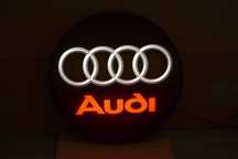 Neon AUDI, Logo LED 3D, Znaczek, Emblemat, Reklama, Baner do serwisu