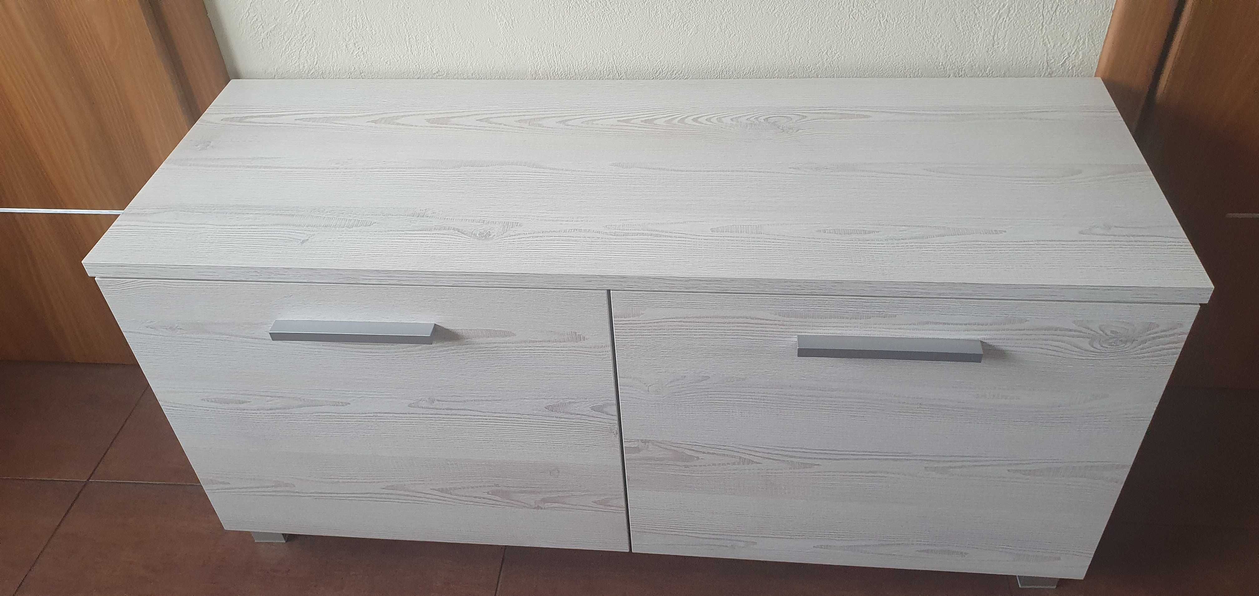 Szafka na obuwie 100cm (GAMA 06) - Sosna Loft Biała